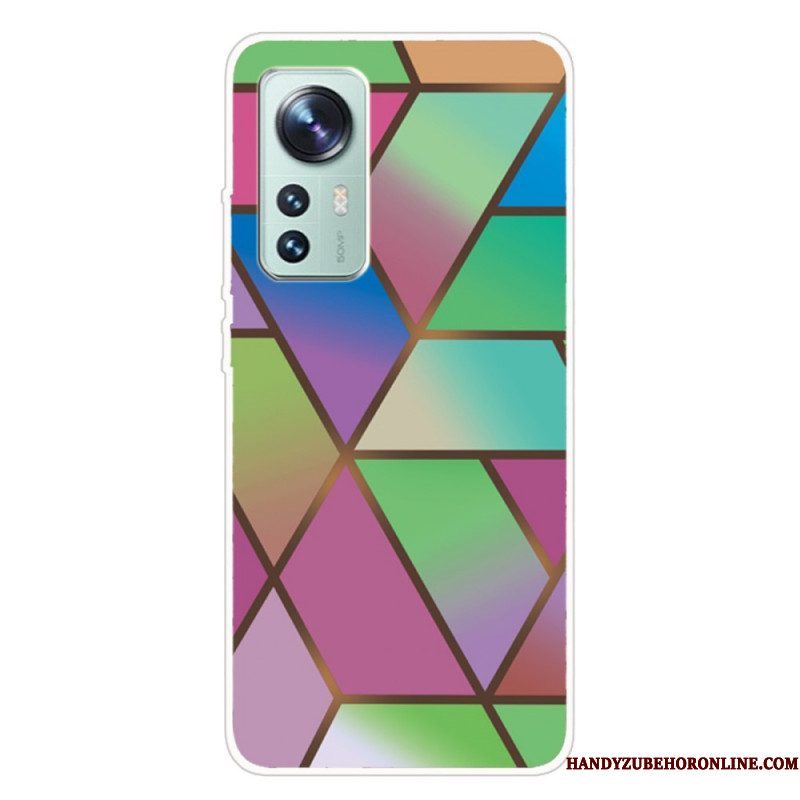 Hoesje voor Xiaomi 12 / 12X Siliconen Marmeren Geometrie