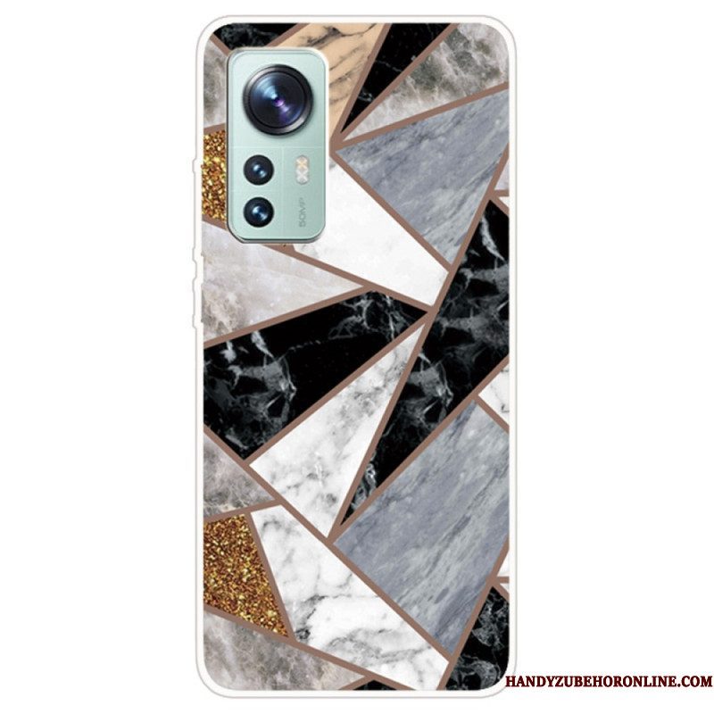 Hoesje voor Xiaomi 12 / 12X Variabel Geometrisch Marmer