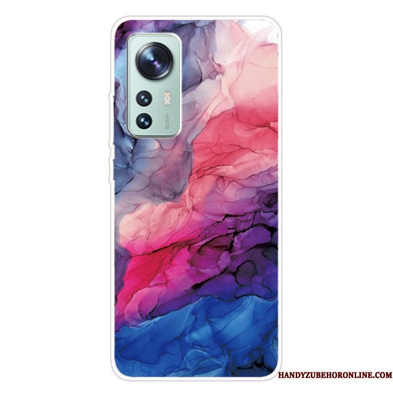 Hoesje voor Xiaomi 12 Pro Siliconen Marmer Aquarel