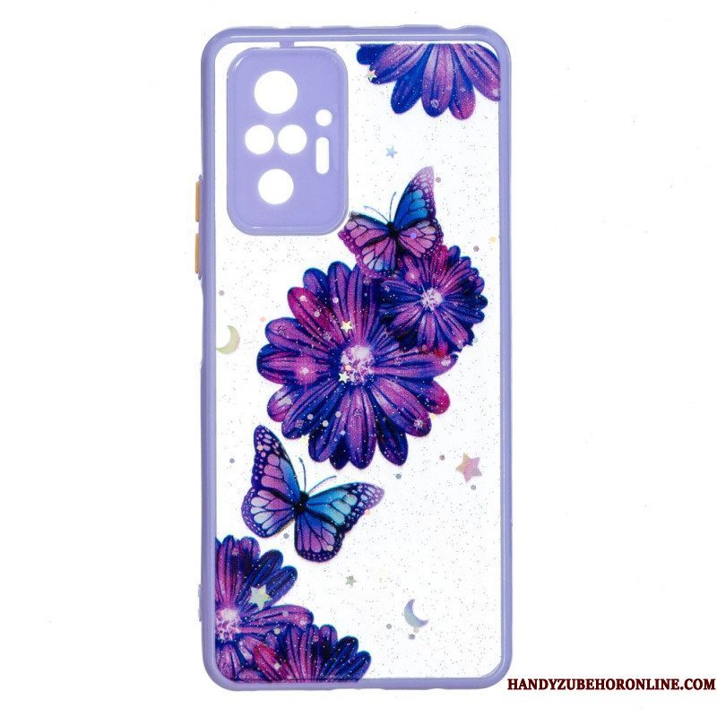 Hoesje voor Xiaomi Redmi Note 10 Pro Bloemen Vlinderhybride