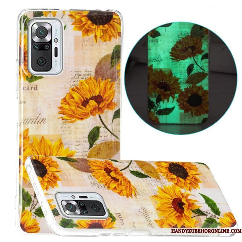 Hoesje voor Xiaomi Redmi Note 10 Pro Fluorescerende Bloemenserie