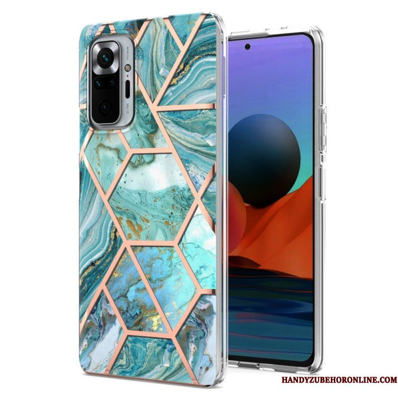 Hoesje voor Xiaomi Redmi Note 10 Pro Marmer Met Intense Geometrie