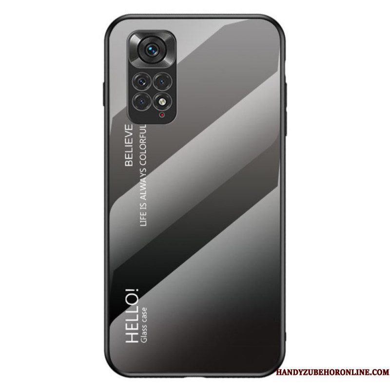 Hoesje voor Xiaomi Redmi Note 11 / 11S Gehard Glas Hallo