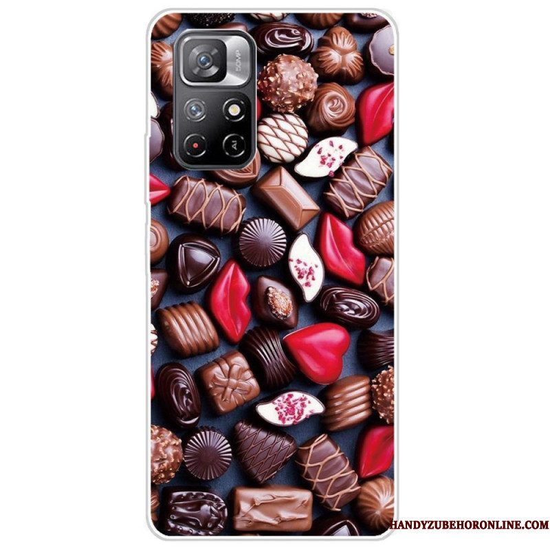 Hoesje voor Xiaomi Redmi Note 11 Pro Plus 5G Flexibele Chocolade