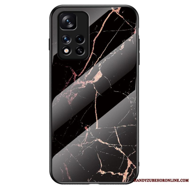 Hoesje voor Xiaomi Redmi Note 11 Pro Plus 5G Marmeren Kleuren Gehard Glas