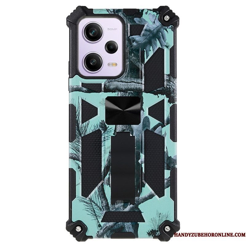 Hoesje voor Xiaomi Redmi Note 12 5G Camouflage Verwijderbare Ondersteuning