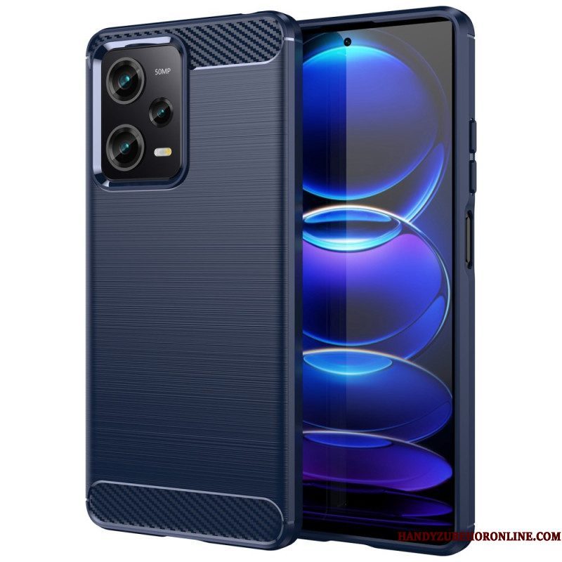 Hoesje voor Xiaomi Redmi Note 12 Pro Geborstelde Koolstofvezel