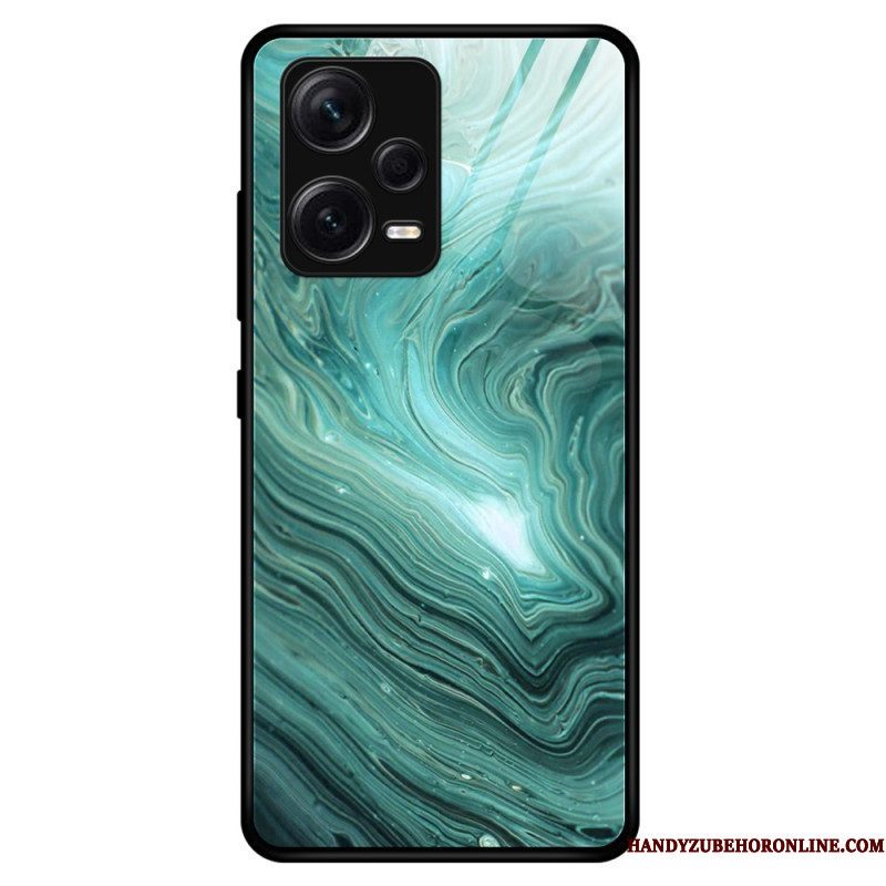 Hoesje voor Xiaomi Redmi Note 12 Pro Plus Marmeren Kleuren Gehard Glas