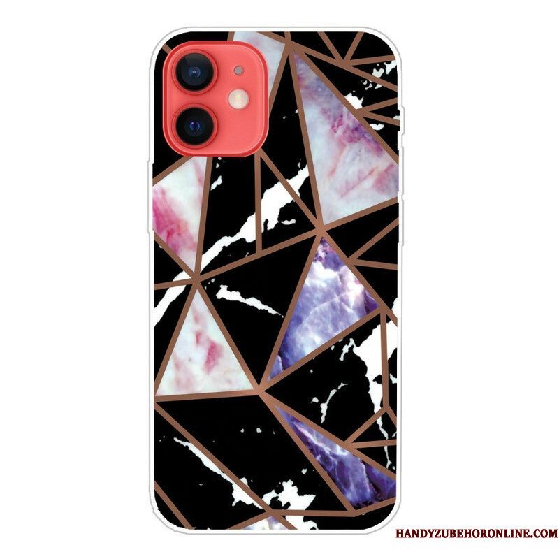 Hoesje voor iPhone 13 Mini Weiger Geometrisch Marmer