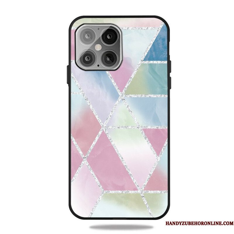 Hoesje voor iPhone 13 Pro Glitter Marmer