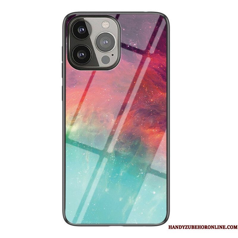 Hoesje voor iPhone 13 Pro Sterrenhemel Gehard Glas