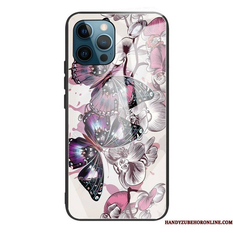 Hoesje voor iPhone 13 Pro Vlinders Variatie Gehard Glas