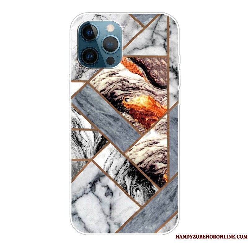 Hoesje voor iPhone 13 Pro Weiger Geometrisch Marmer