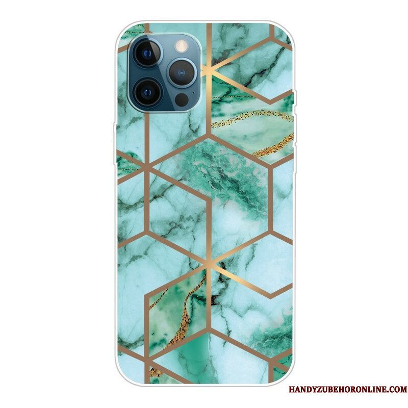 Hoesje voor iPhone 13 Pro Weiger Geometrisch Marmer