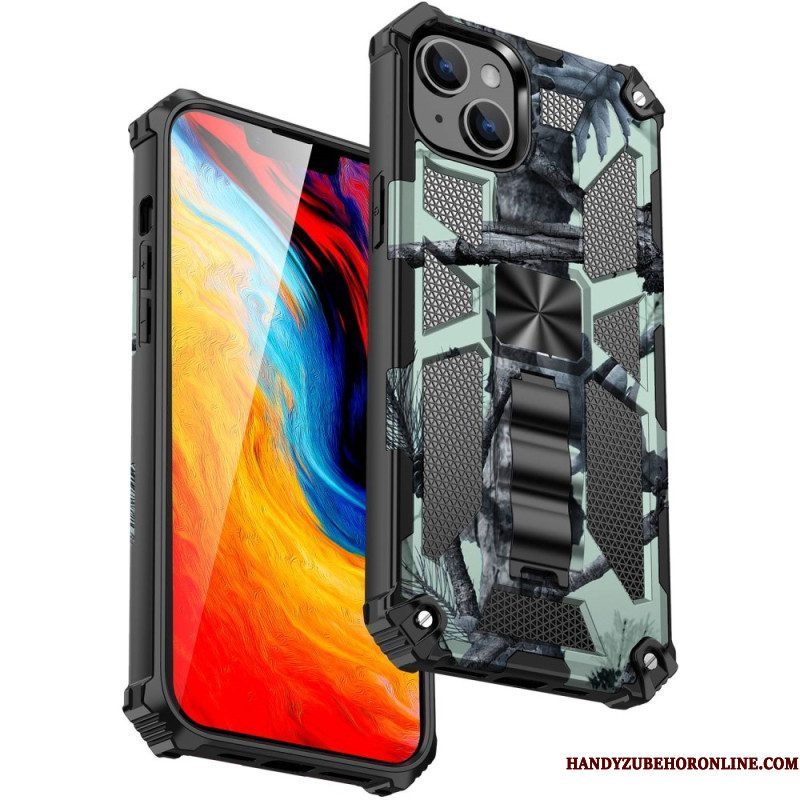 Hoesje voor iPhone 14 Camouflage Verwijderbare Ondersteuning