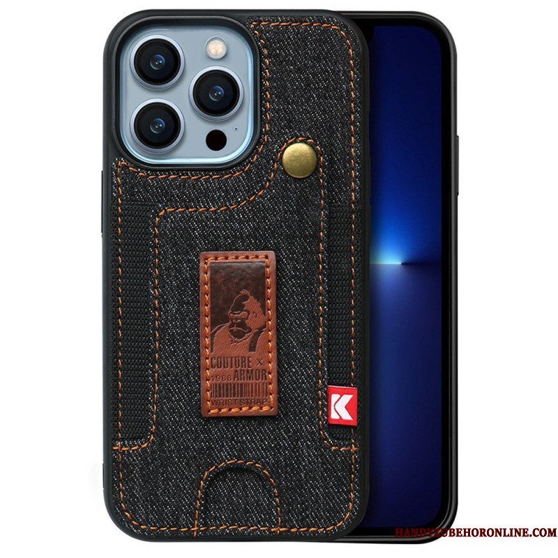 Hoesje voor iPhone 14 Kaarthouder En Jeansriem