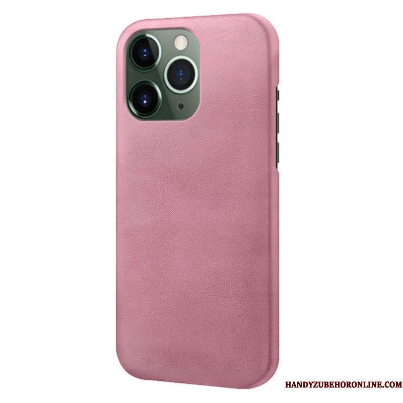 Hoesje voor iPhone 14 Pro Max Leer-effect