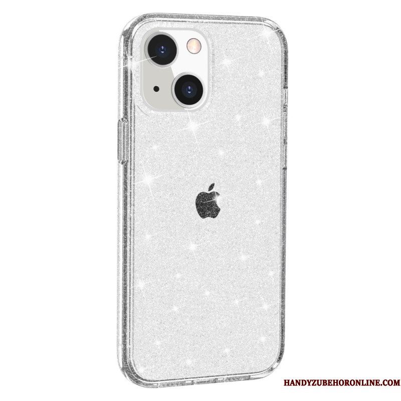 Hoesje voor iPhone 15 Plus Transparante Glitters