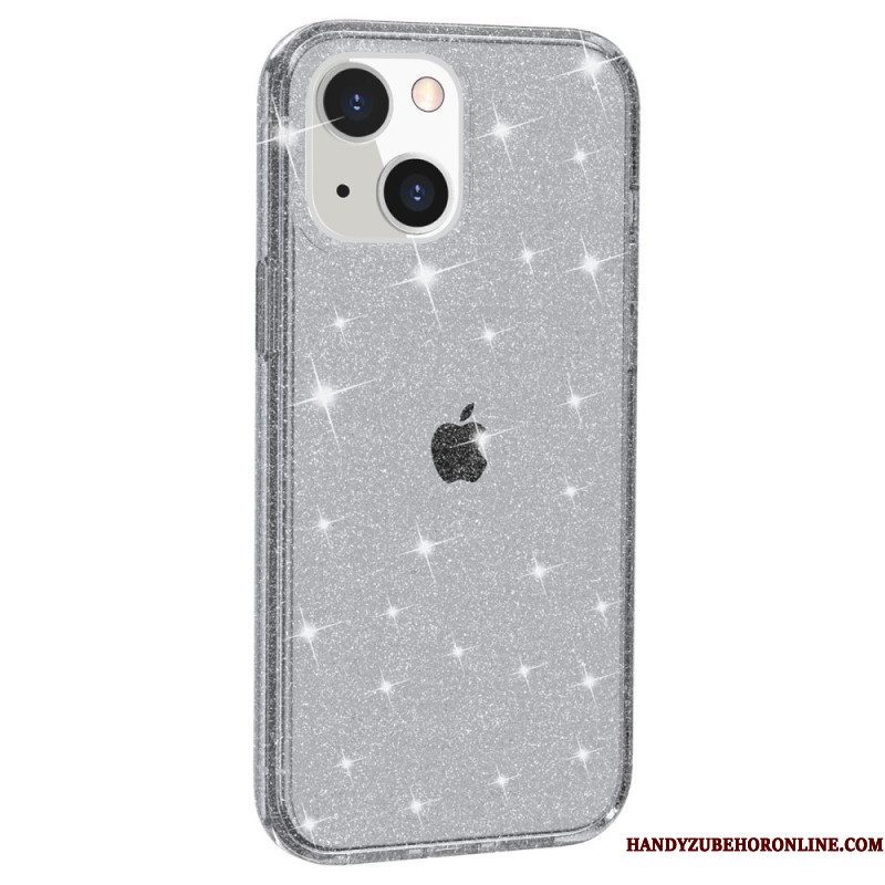 Hoesje voor iPhone 15 Plus Transparante Glitters