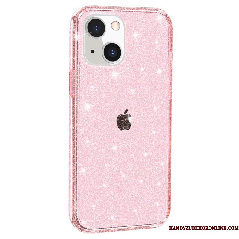 Hoesje voor iPhone 15 Plus Transparante Glitters