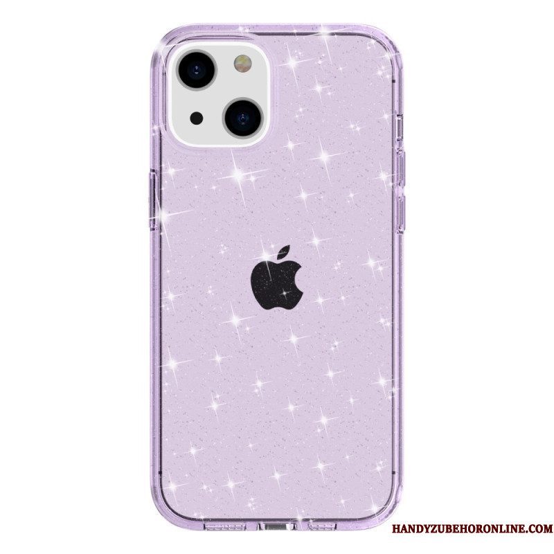 Hoesje voor iPhone 15 Plus Transparante Glitters