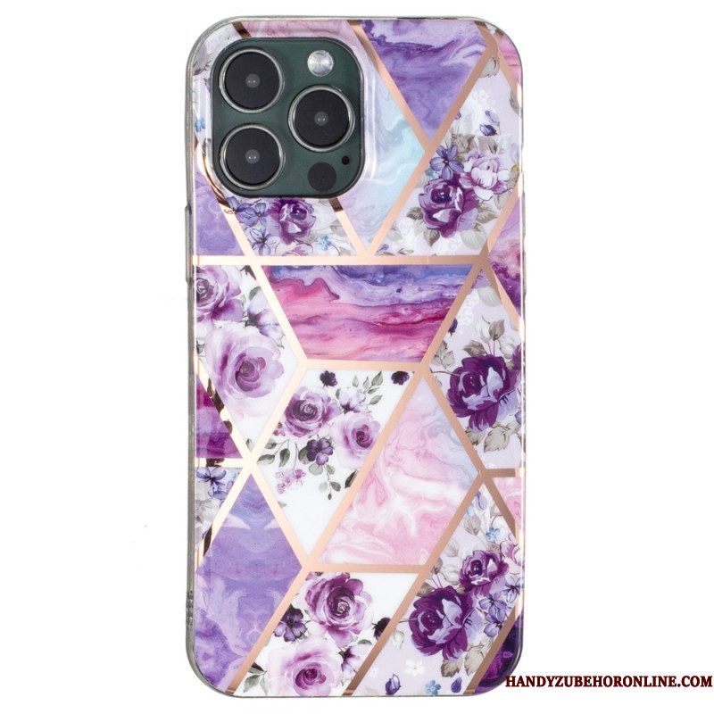 Hoesje voor iPhone 15 Pro Max Bloemenmarmer