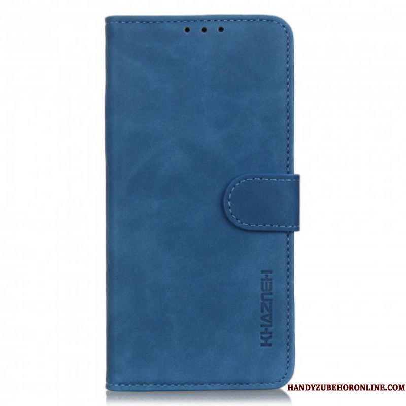 Leren Hoesje voor Motorola Edge 20 Pro Khazneh Vintage Leereffect