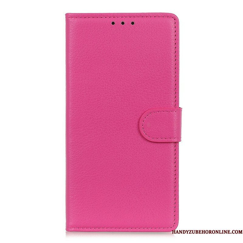 Leren Hoesje voor Samsung Galaxy M12 / A12 Traditioneel Lychee