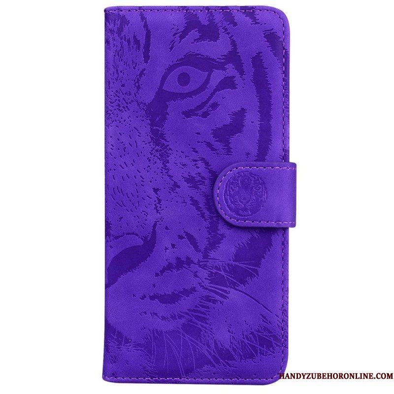 Leren Hoesje voor Samsung Galaxy M33 5G Tijger Print