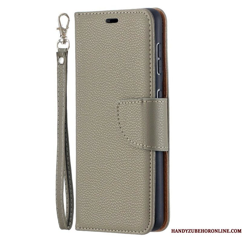 Leren Hoesje voor Samsung Galaxy S21 5G Folio-hoesje Lychee Rabat Schuin