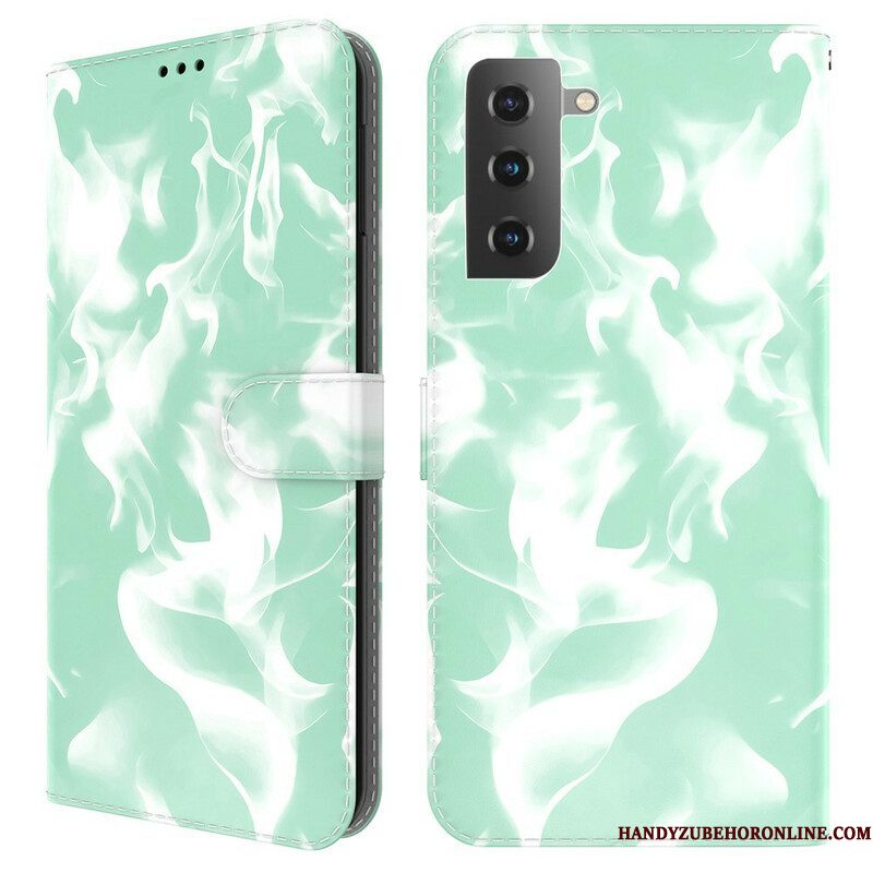 Leren Hoesje voor Samsung Galaxy S21 FE Abstract Patroon