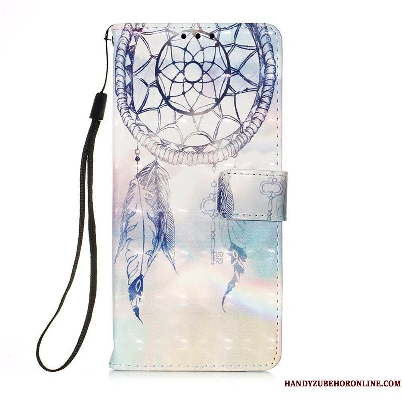 Leren Hoesje voor Samsung Galaxy S21 FE Aquarel Dromenvanger