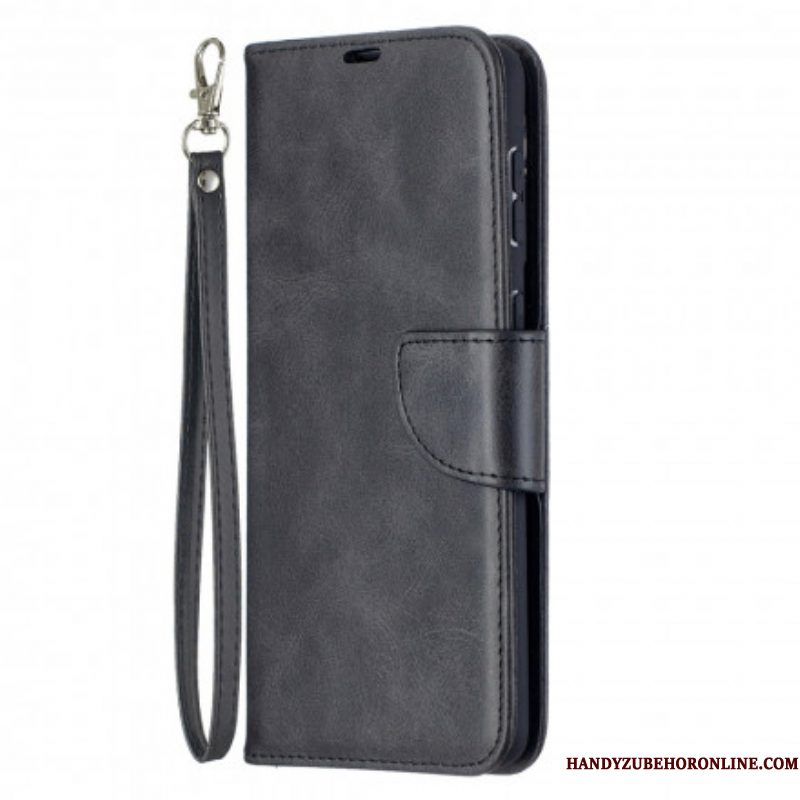 Leren Hoesje voor Samsung Galaxy S21 Plus 5G Folio-hoesje Gladde Flap Schuin