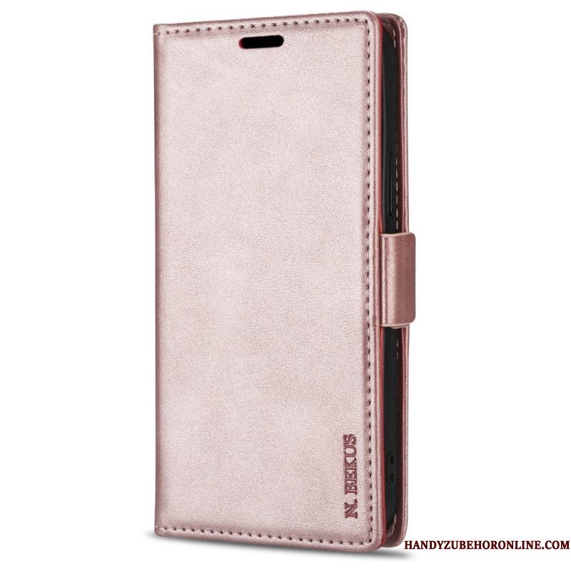 Leren Hoesje voor Samsung Galaxy S22 5G Ln.bekus Ledereffect