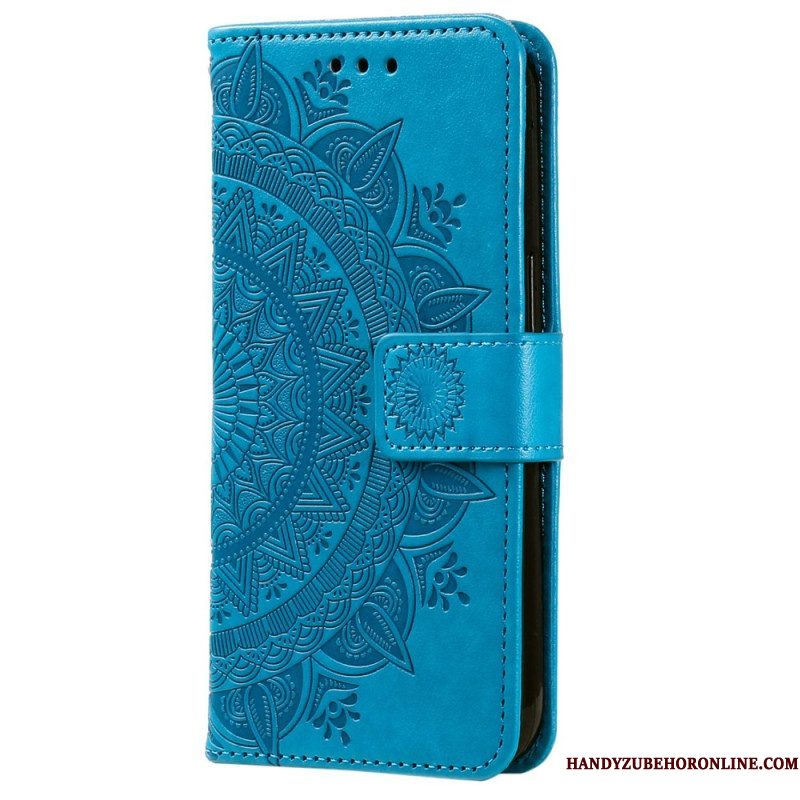 Leren Hoesje voor Samsung Galaxy S23 Plus 5G Zon Mandala