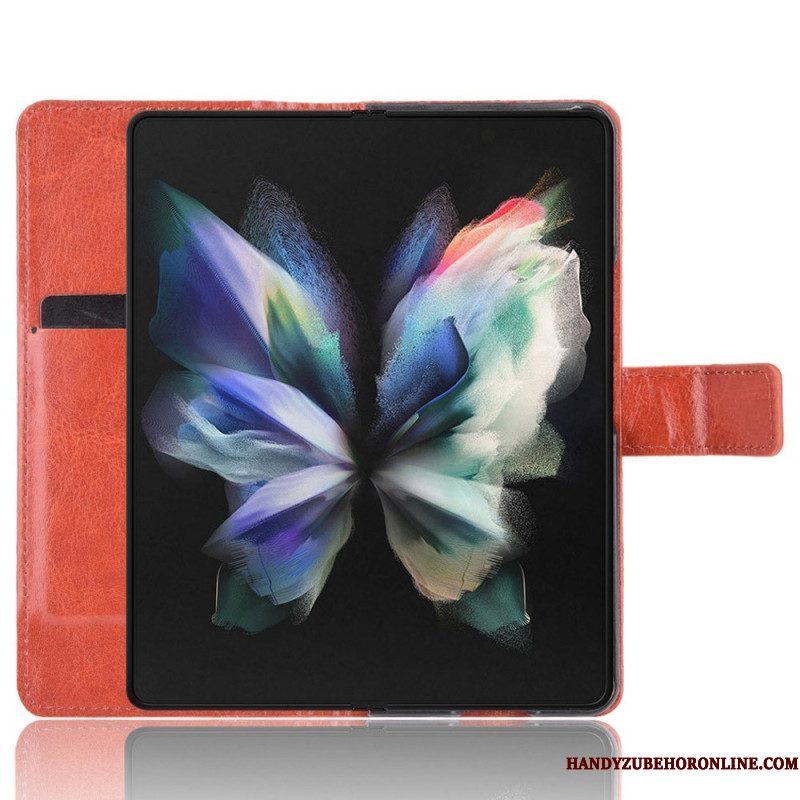 Leren Hoesje voor Samsung Galaxy Z Fold 4 Met Ketting Retro Zakelijke Bandjes