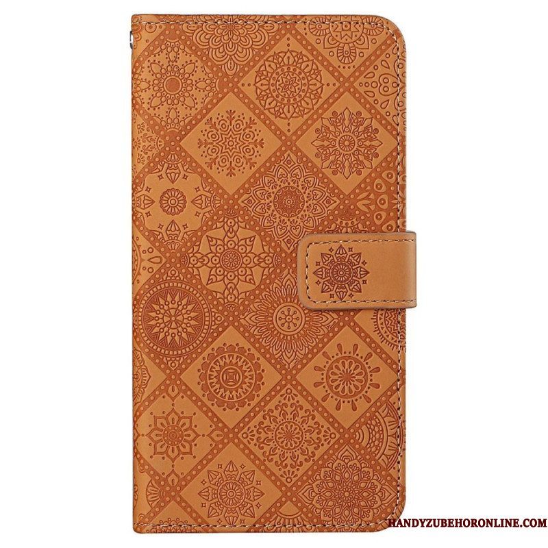 Leren Hoesje voor Xiaomi 12T / 12T Pro Bloemenpatroon