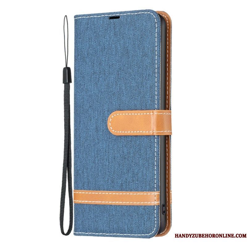 Leren Hoesje voor Xiaomi 12T / 12T Pro Met Ketting Band Van Stof En Leereffect