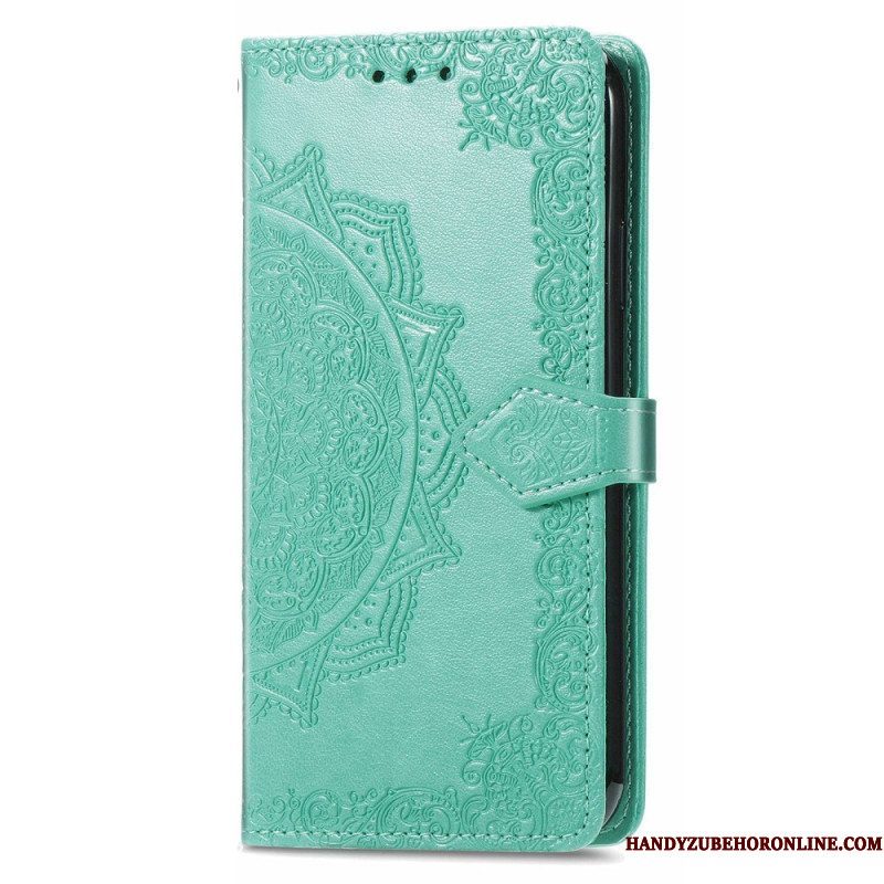 Leren Hoesje voor Xiaomi 12T / 12T Pro Uitstekende Mandala