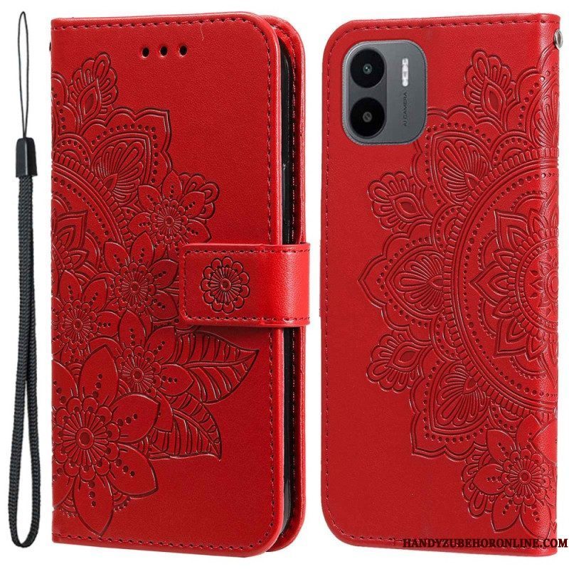 Leren Hoesje voor Xiaomi Redmi A1 Bloemmandala