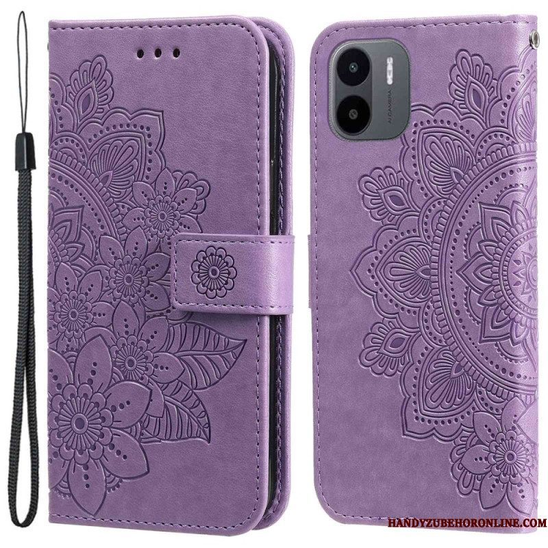 Leren Hoesje voor Xiaomi Redmi A1 Bloemmandala