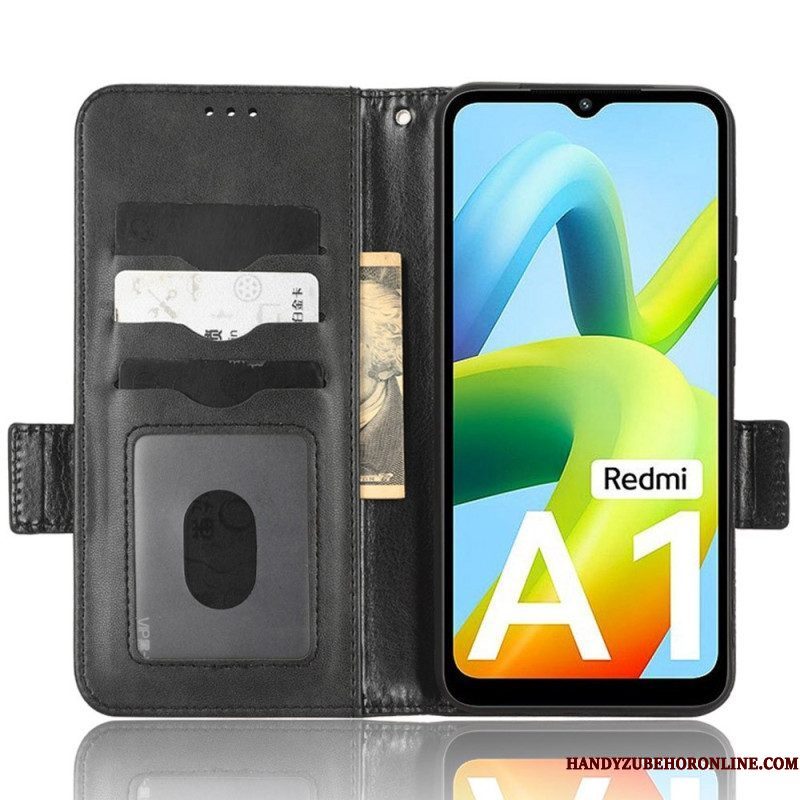 Leren Hoesje voor Xiaomi Redmi A1 Driehoeken Met Lanyard