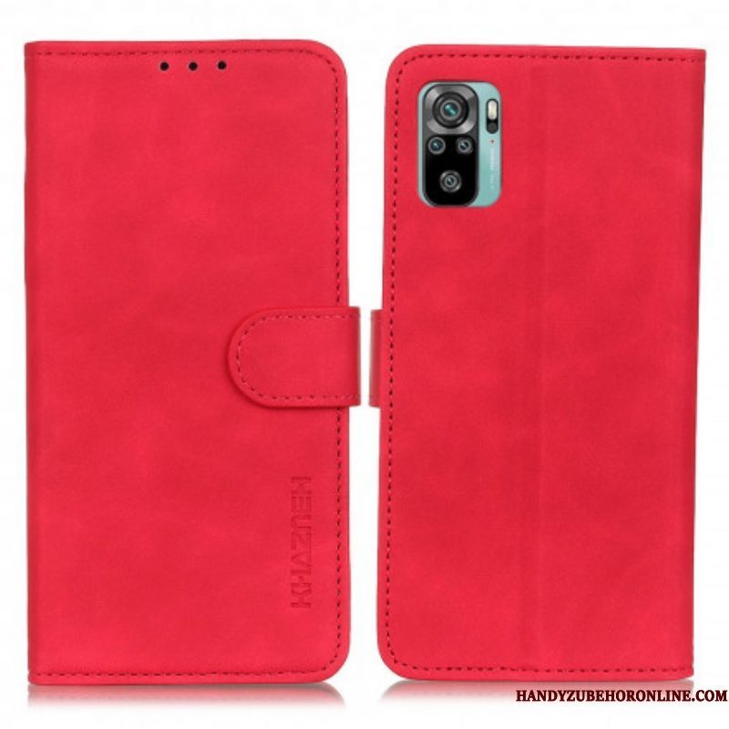 Leren Hoesje voor Xiaomi Redmi Note 10 / 10S Khazneh Vintage Leereffect