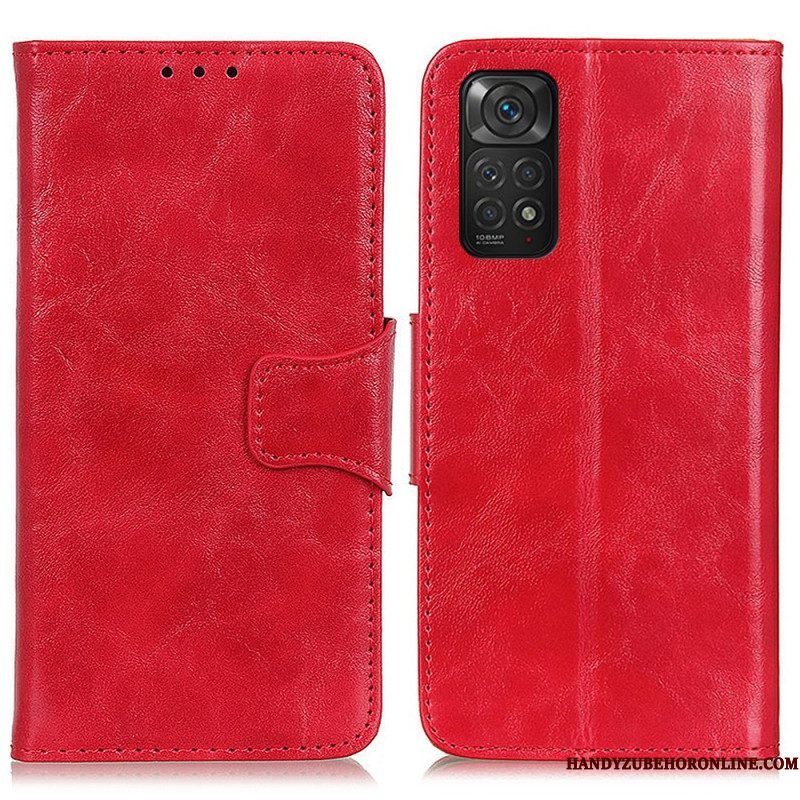 Leren Hoesje voor Xiaomi Redmi Note 11 / 11S Folio-hoesje Getextureerde Magnetische Flap