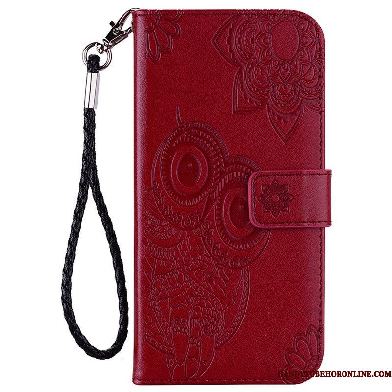 Leren Hoesje voor Xiaomi Redmi Note 11 Pro Plus 5G Mandala Uil