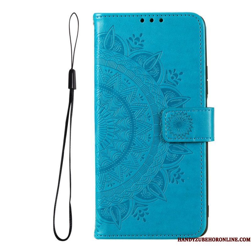 Leren Hoesje voor Xiaomi Redmi Note 11 Pro Plus 5G Zon Mandala