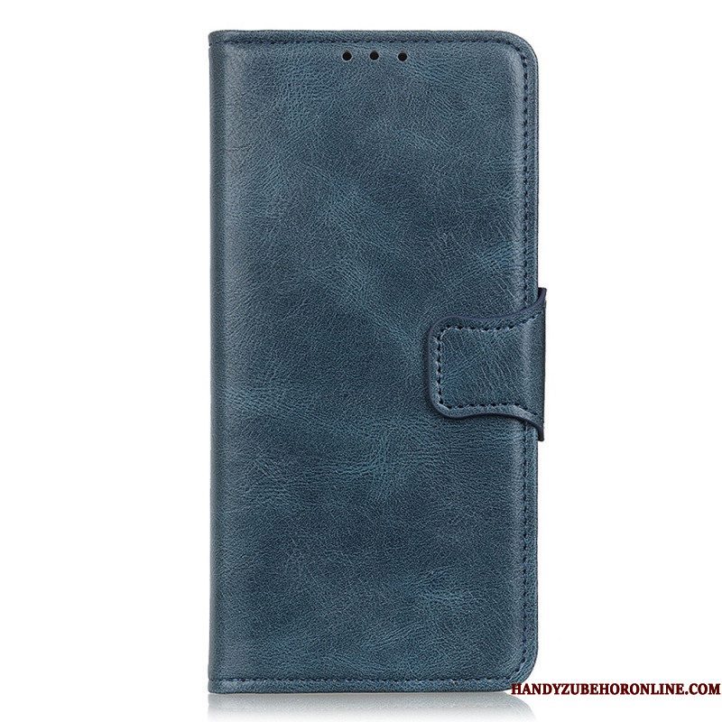 Leren Hoesje voor Xiaomi Redmi Note 12 4G Stijl Lederen Gesp Omkeerbaar