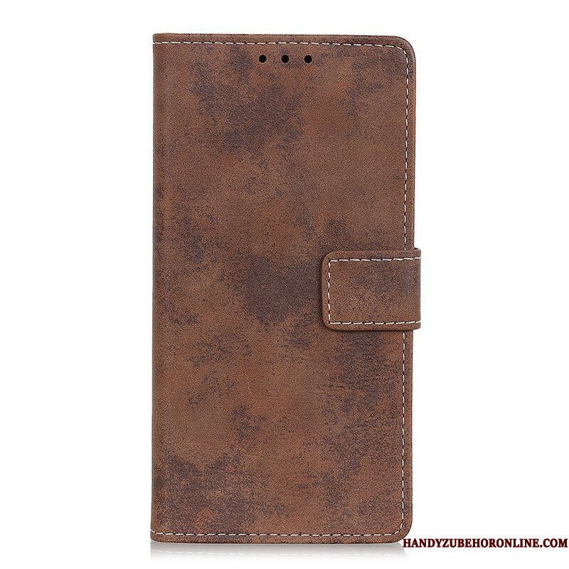 Leren Hoesje voor iPhone 13 Mini Vintage Leereffect