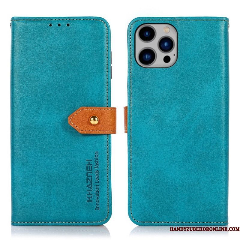 Leren Hoesje voor iPhone 14 Plus Met Khazneh-riem