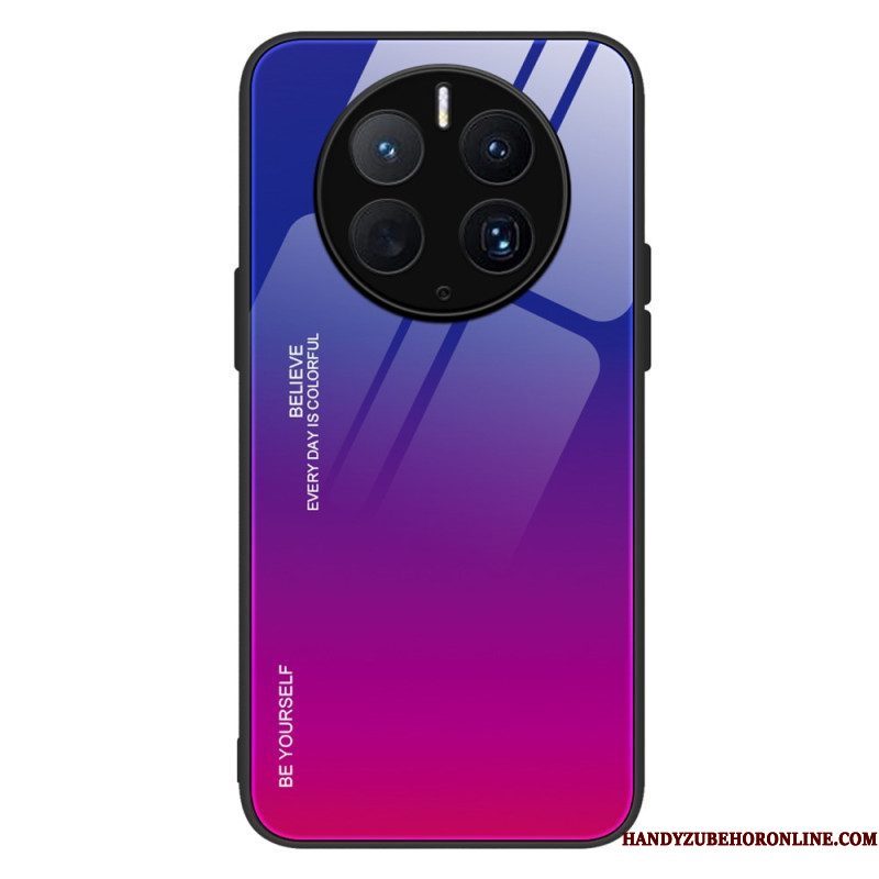 Telefoonhoesje voor Huawei Mate 50 Pro Gehard Glas Wees Jezelf